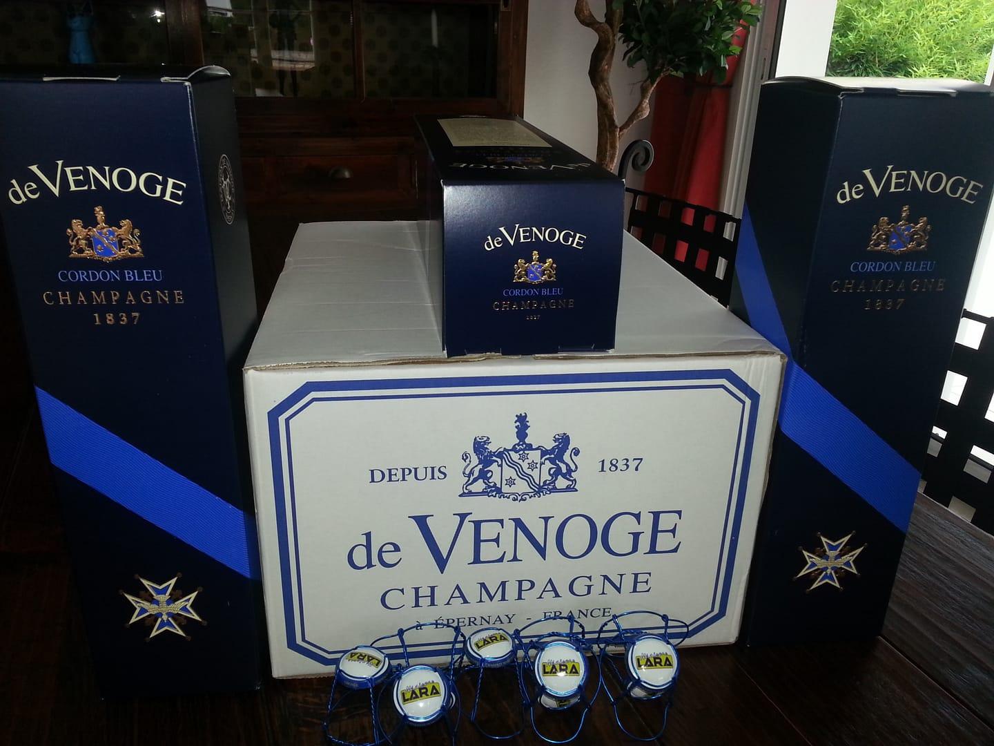 Coffrets champagne de Venoge luxe élégant cordon bleu 1837