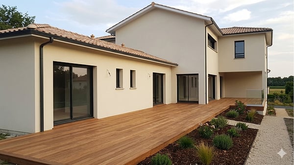 Belle maison moderne sur la commune de mios agence Maisons LARA bassin d'arcachon agence de mios